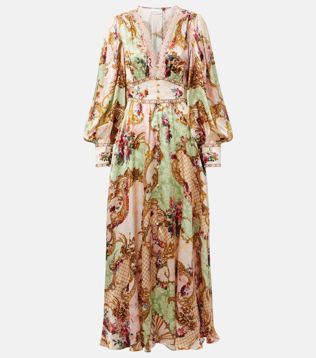 Embellished printed silk maxi dress | Mytheresa (UK)