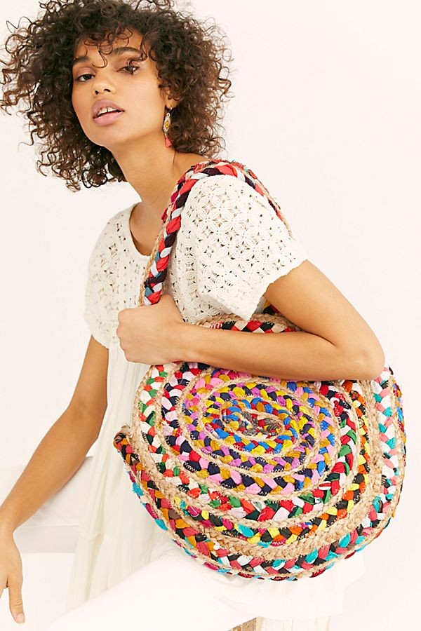 Rainbow Raffia Jute Tote | Free People (Global - UK&FR Excluded)