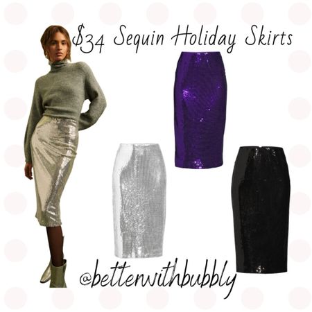 $34 Sequin Skirt for the holiday season!!! 
#sequin #sequinskirt #christmasoutfit #giftidea #nyeoutfit 

#LTKHoliday #LTKSeasonal #LTKunder50