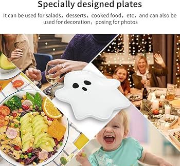 Ceramic Ghost Plate (10.6 * 9.1in) | Reusable Halloween Plate for Everything from Desserts, Salad... | Amazon (US)