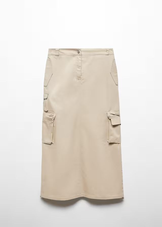 Parachute skirt with cargo pockets -  Women | Mango USA | MANGO (US)