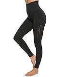 CFR Women's Seamless Gym Yoga Leggings High Waist Sport Workout Pants Hollow Out Elastic Comfy Tight | Amazon (US)