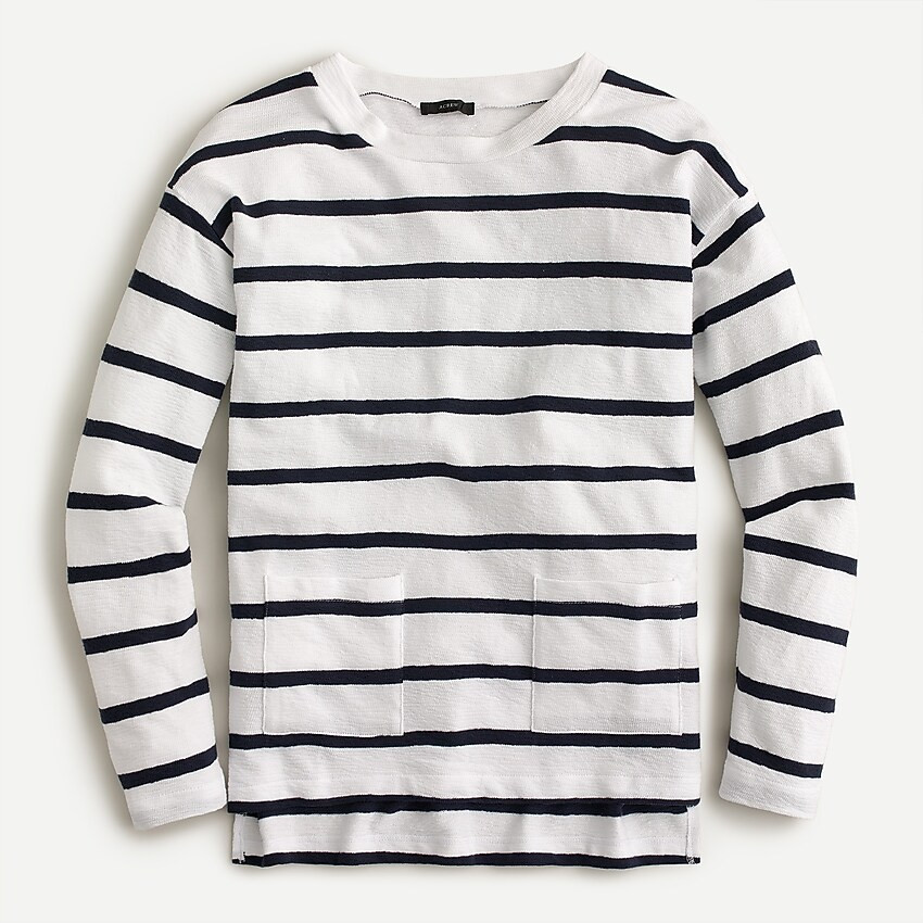 Pocket tunic T-shirt in stripe | J. Crew US
