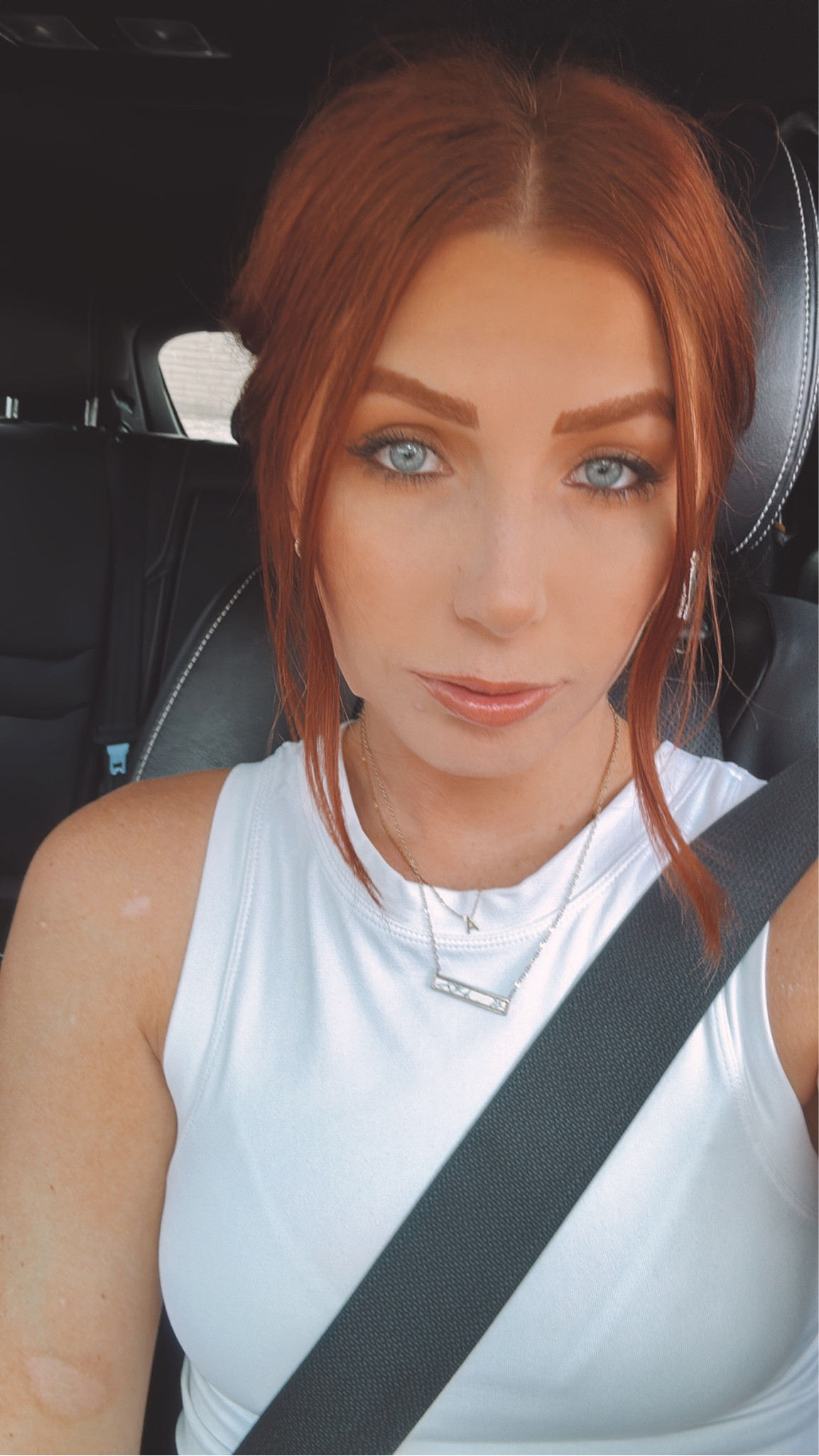 Smudged and smoky cat eye? Yes please!

Makeup used:
•Tarte Fake awake eye highlight
•Tarte maracuja juicy shimmer glass lip plump white peach 
•Real Techniques Miracle Complexion Sponge
•Maybelline Superstay Liquid Foundation
•Amazon Triangle Powder Puffs
•NYX Professional Makeup Eyebrow pencil
•Covergirl Perfect Point Plus Eyeliner Shade Espresso
•Wet n wild photofocus translucent powder
•Covergirl Lash Blast Volume Mascara Black/Brown
•Maybelline New York Superstay Lip Crayon
•Milani Baked Highlighter

#LTKsalealert #LTKSpringSale #LTKbeauty