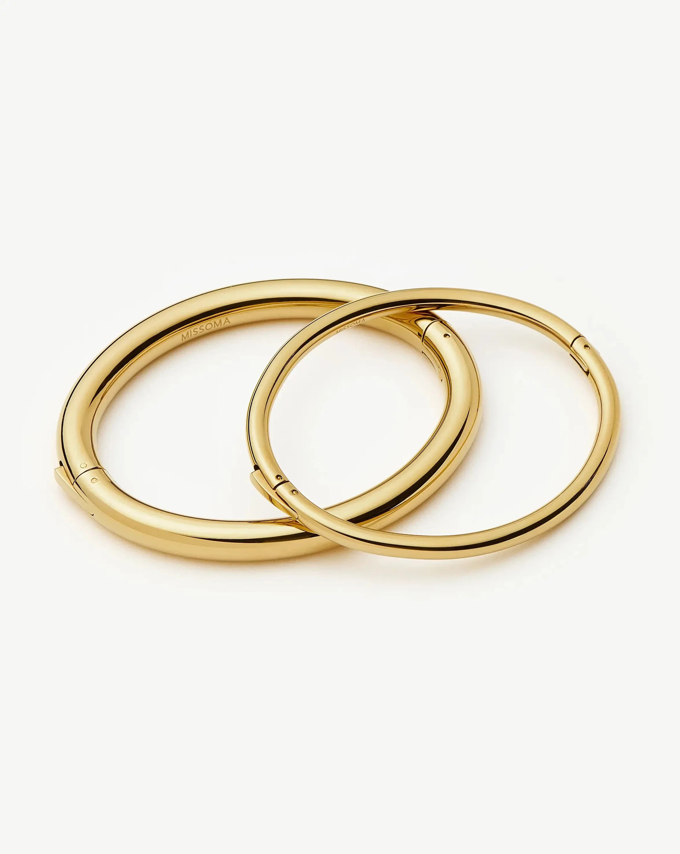 Chunky Bangle Set in Gold | MISSOMA US | Missoma US