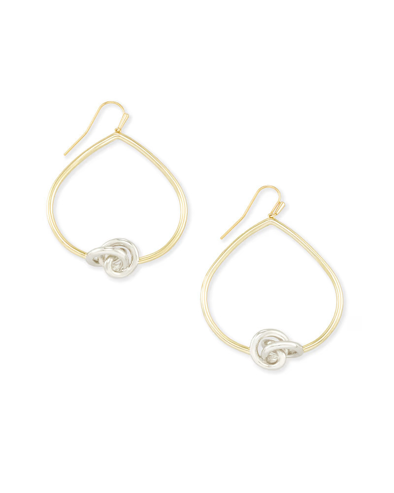 Presleigh Love Knot Open Frame Earrings in Mixed Metal | Kendra Scott
