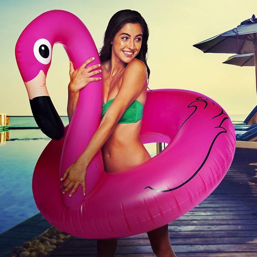 Big Mouth Inc Pink Flamingo Pool Float, Inflates to Over 4ft. Wide, Funny Inflatable Vinyl Summer... | Amazon (US)
