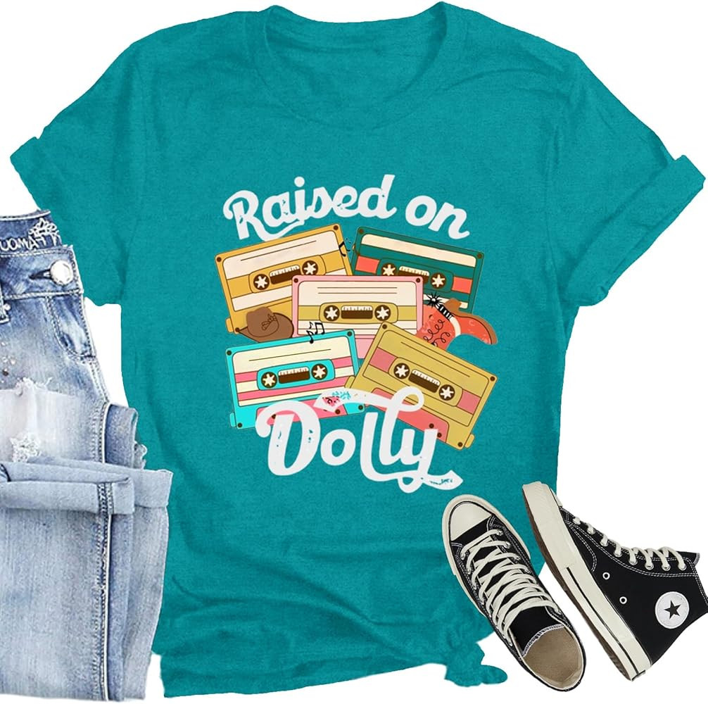 Women Country Music Shirts Summer Nashville Country T-Shirt Vintage 80s Cassette Tape Tee Tops | Amazon (US)