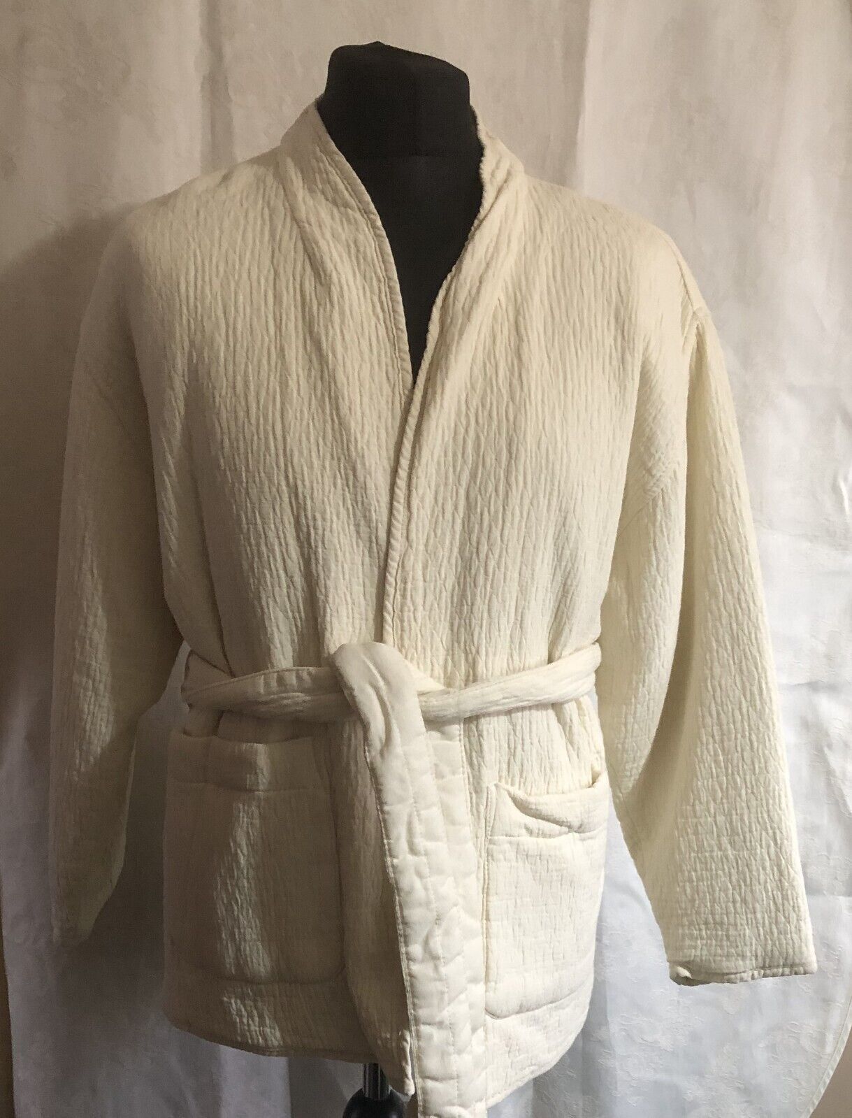 Marks and Spencer Per Una Cotton Kimono Belted Jacket Coat Cream UK Size 16 | eBay UK