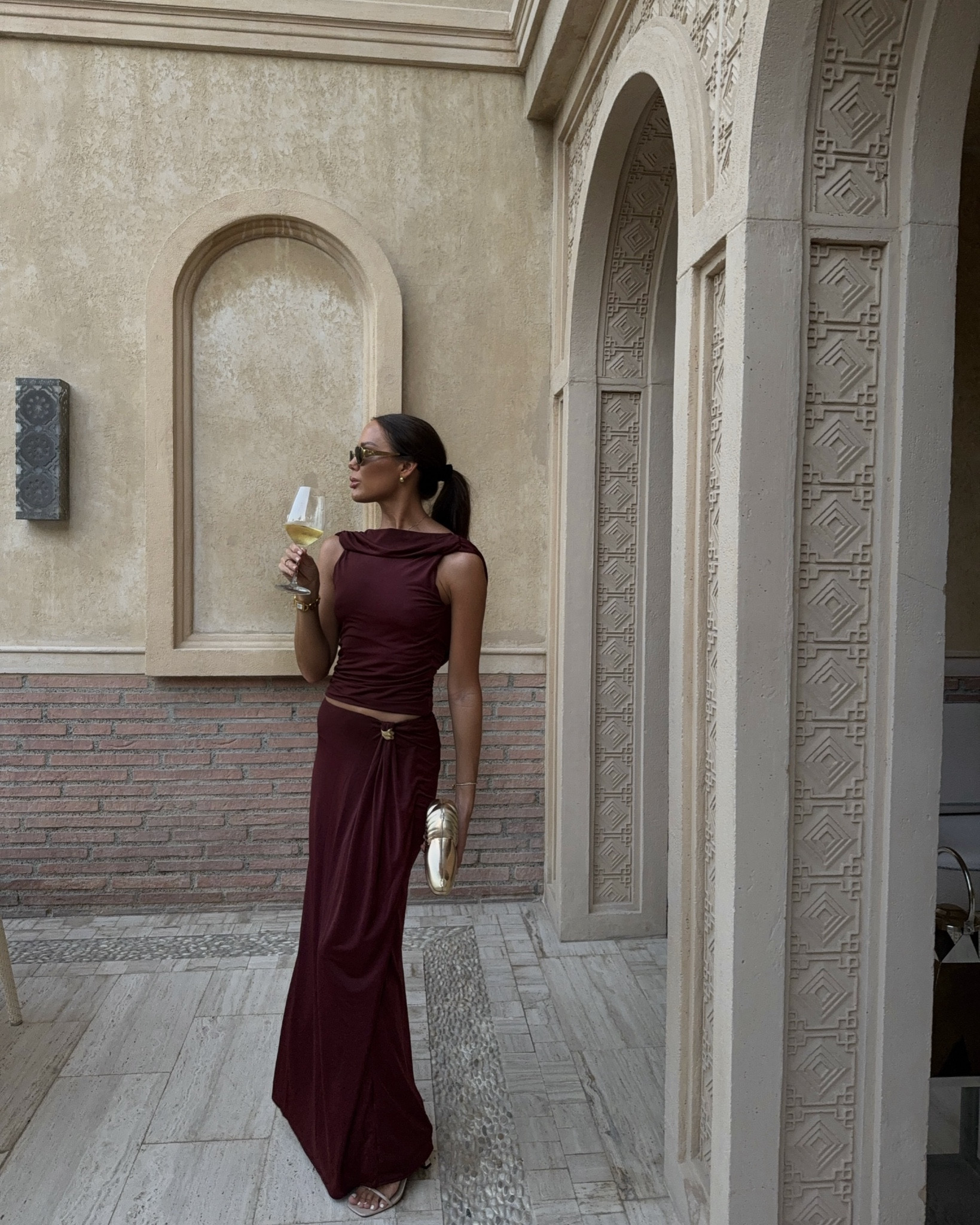 Burgundy for dinner 🍇

Meshki, dubai style, evening look, date night, maxi skirt, vacation style, holiday style, winter sun, endless summer 

#LTKdatenight #LTKpartywear #LTKstyletip