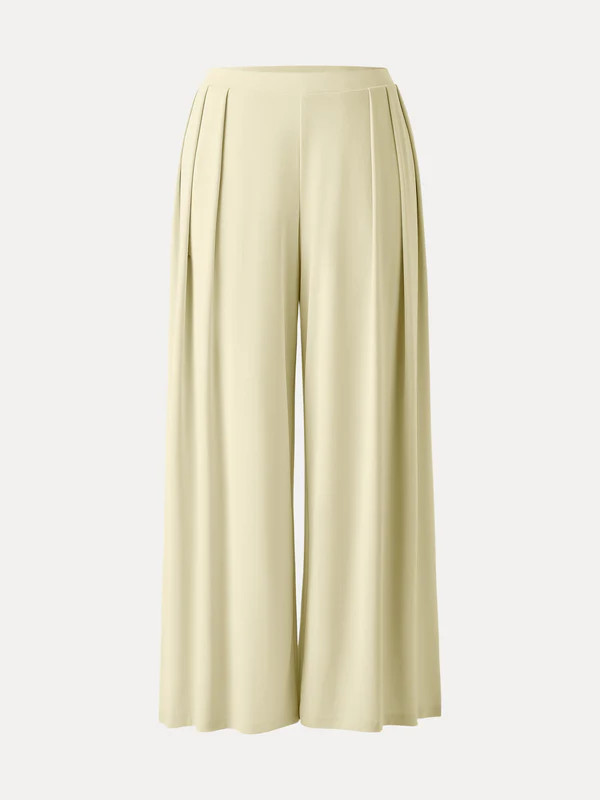 Sandwashed Mid Rise Pleated Wide Leg Palazzo Pants with Pockets | OGLmove