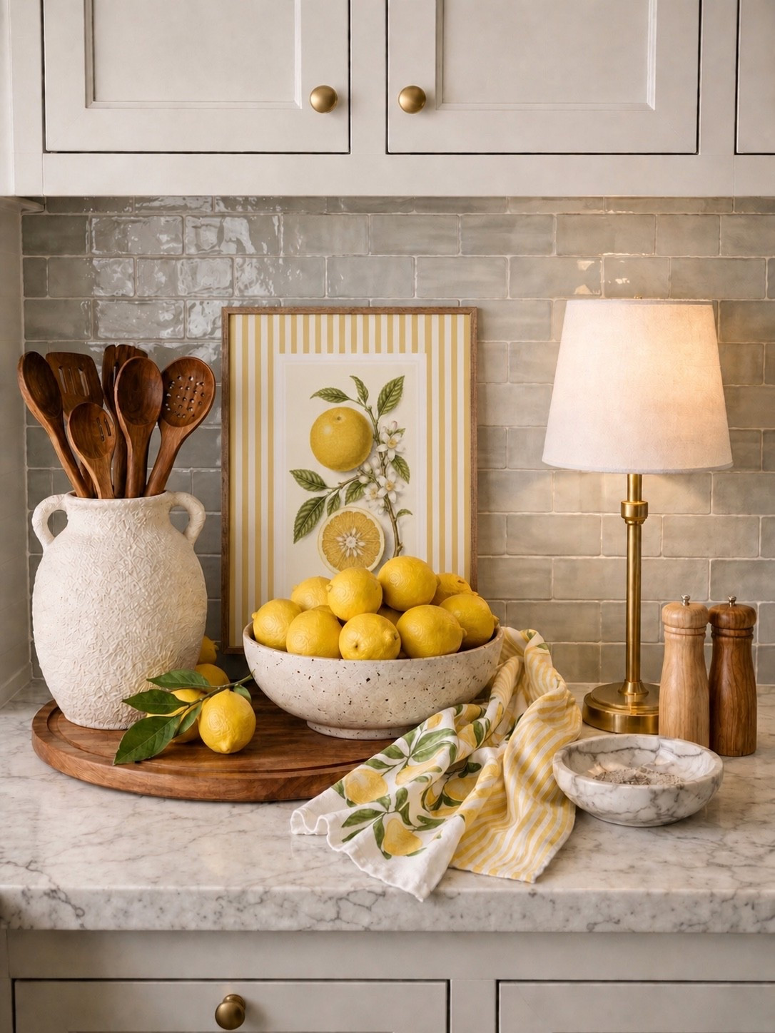 Striped Lemon Artwork & Amazon Kitchen Finds 🍋

Follow @farmtotablecreations on Instagram for more simple, elevated home finds.

This striped lemon artwork is such a fresh, happy detail for the kitchen… and the briarsmoke frame adds the perfect warm contrast against soft neutrals. Styled with a bowl of lemons, wood utensils, and a few everyday essentials, it creates that effortless, pulled-together look that feels both functional and beautiful.

Use code FARMTOTABLE for 15% off the artwork (briarsmoke stain).

#kitchendecor #wallart #countertopdecor #amazonfinds #kitchenfinds

#LTKSaleAlert #LTKHome #LTKSeasonal