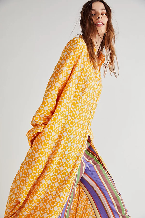 Little Daisy Shirtdress by Free People, Sunshine Combo, XS | Free People (Global - UK&FR Excluded)