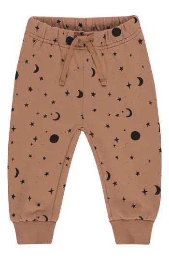 QUINCY MAE Celestial Print Cotton Sweatpants in Spice at Nordstrom Rack, Size 0-3M | Nordstrom Rack