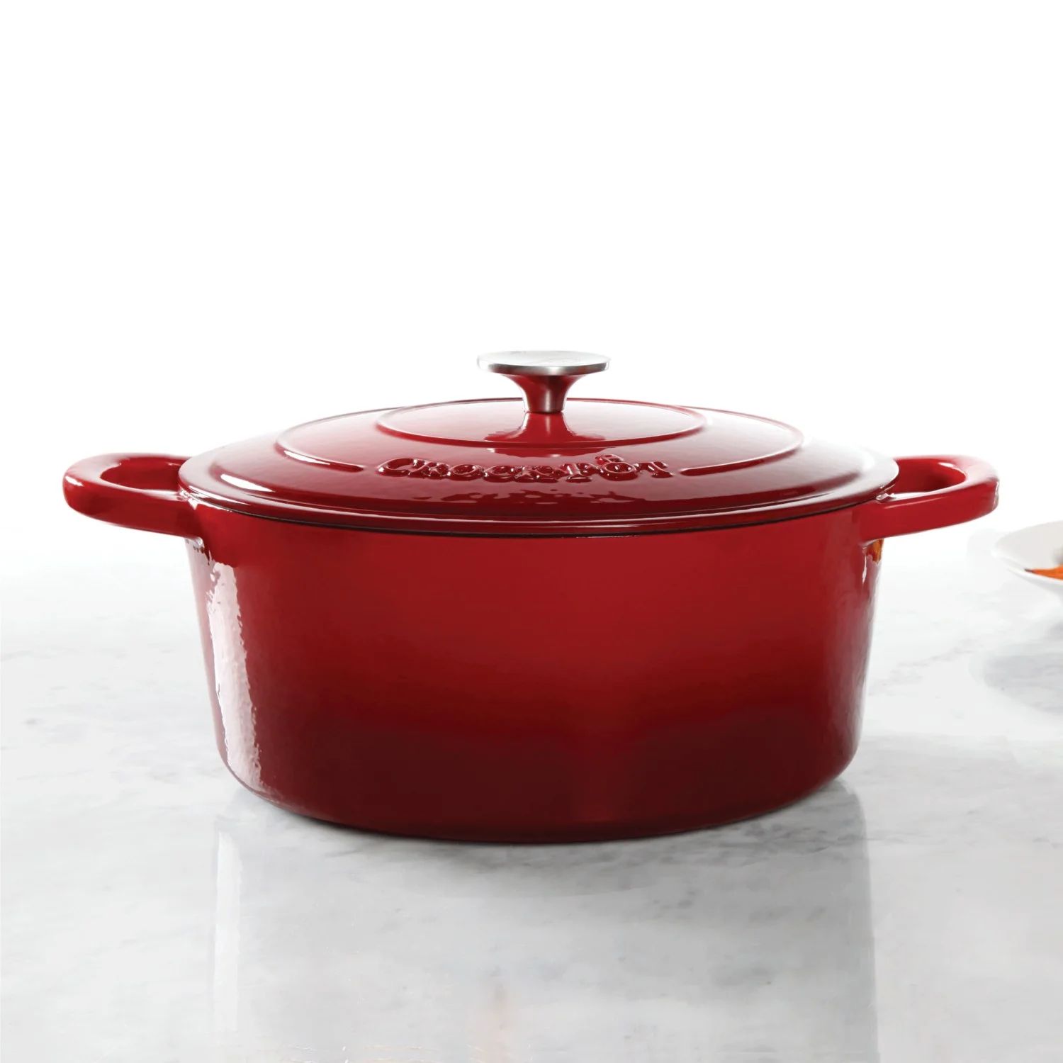 Crock-Pot Artisan 7 Qt Dutch Oven - Oval - Scarlet Red - Cast Iron | Walmart (US)