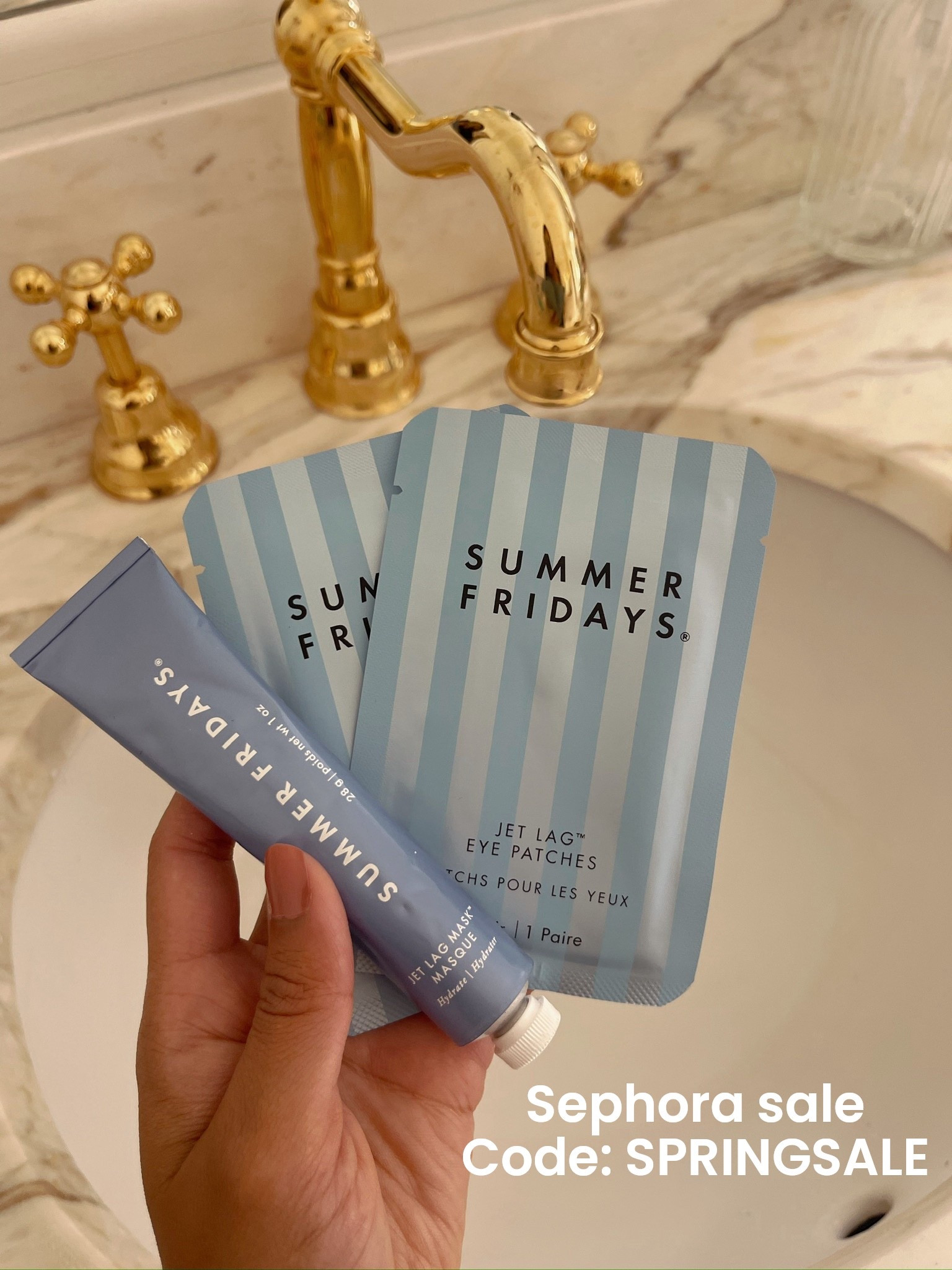 use code: SPRINGSALE
20% off April 10–20 | Rouge Members
 15% off April 14–20 | VIB Members
 10% off April 14–20 | Insider Members
 30% off Sephora Collection | All Tiers

Summer Fridays Jet Lag Eye Patches & Masque

I never travel without the masque and l love these patches! I always make sure my skin is hydrated before a big event for a flawless makeup application.

#travel #summerfridays #eyepatches #eyemasque

#LTKSaleAlert #LTKBeauty