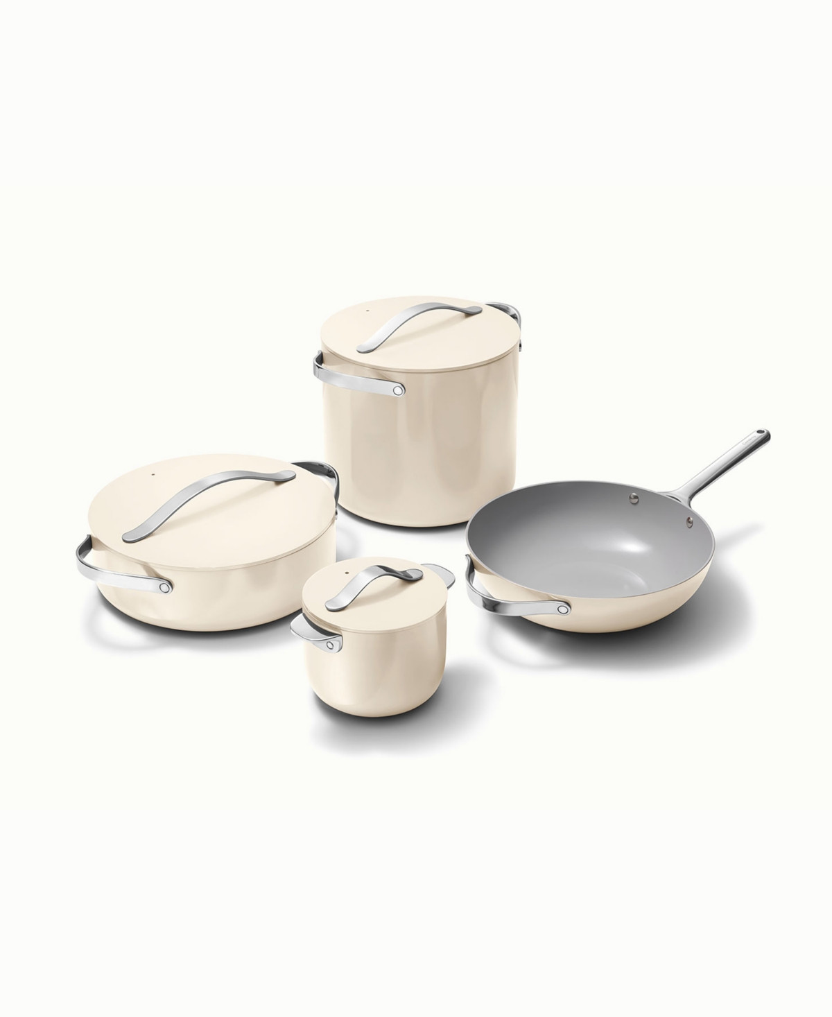 Caraway Cookware Plus Non-Stick 8 Piece Cookware Set - Cream | Macy's