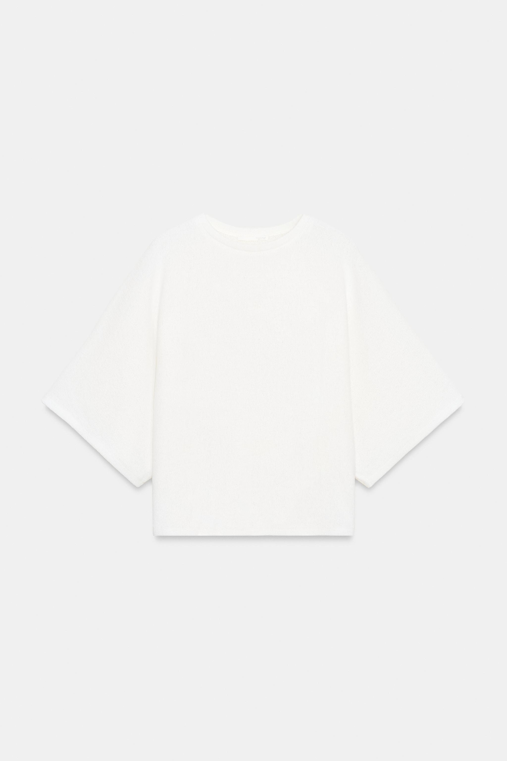 RUSTIC SHORT SLEEVE TOP | Zara UK