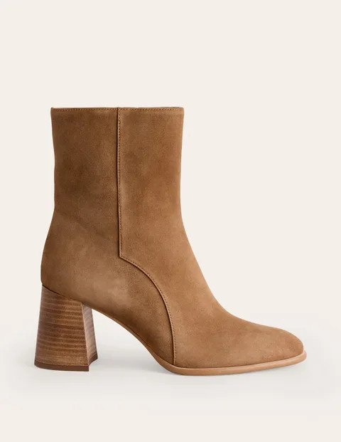 Heeled Leather Mid Boots | Boden (US)