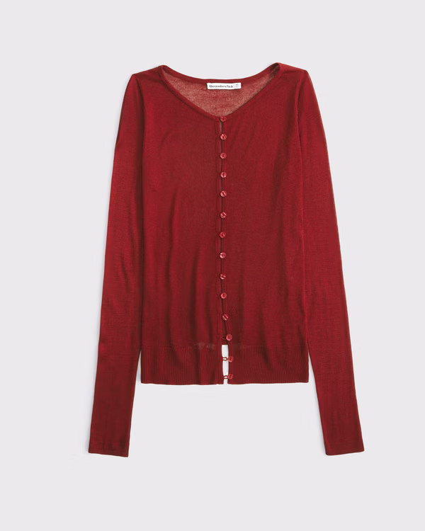 Sheer Slash Cardigan | Abercrombie & Fitch (US)