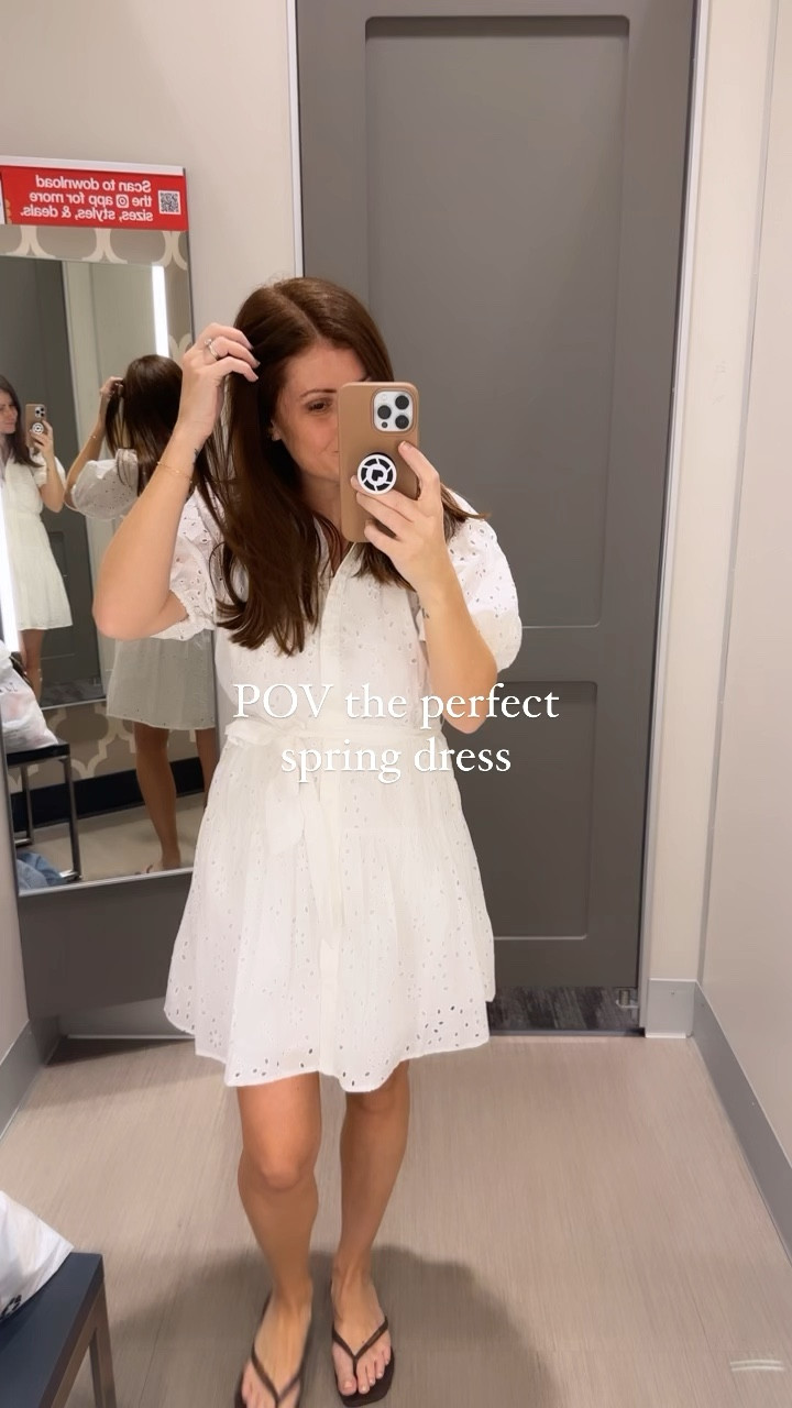POV the perfect spring dress from Target!  🌹🌸🌺🌷🌼 Love the gorgeous eyelet details! 

Follow me for more affordable fashion and Target finds! 

Wearing a size small! 

#LTKfindsunder50 #LTKSeasonal #LTKstyletip