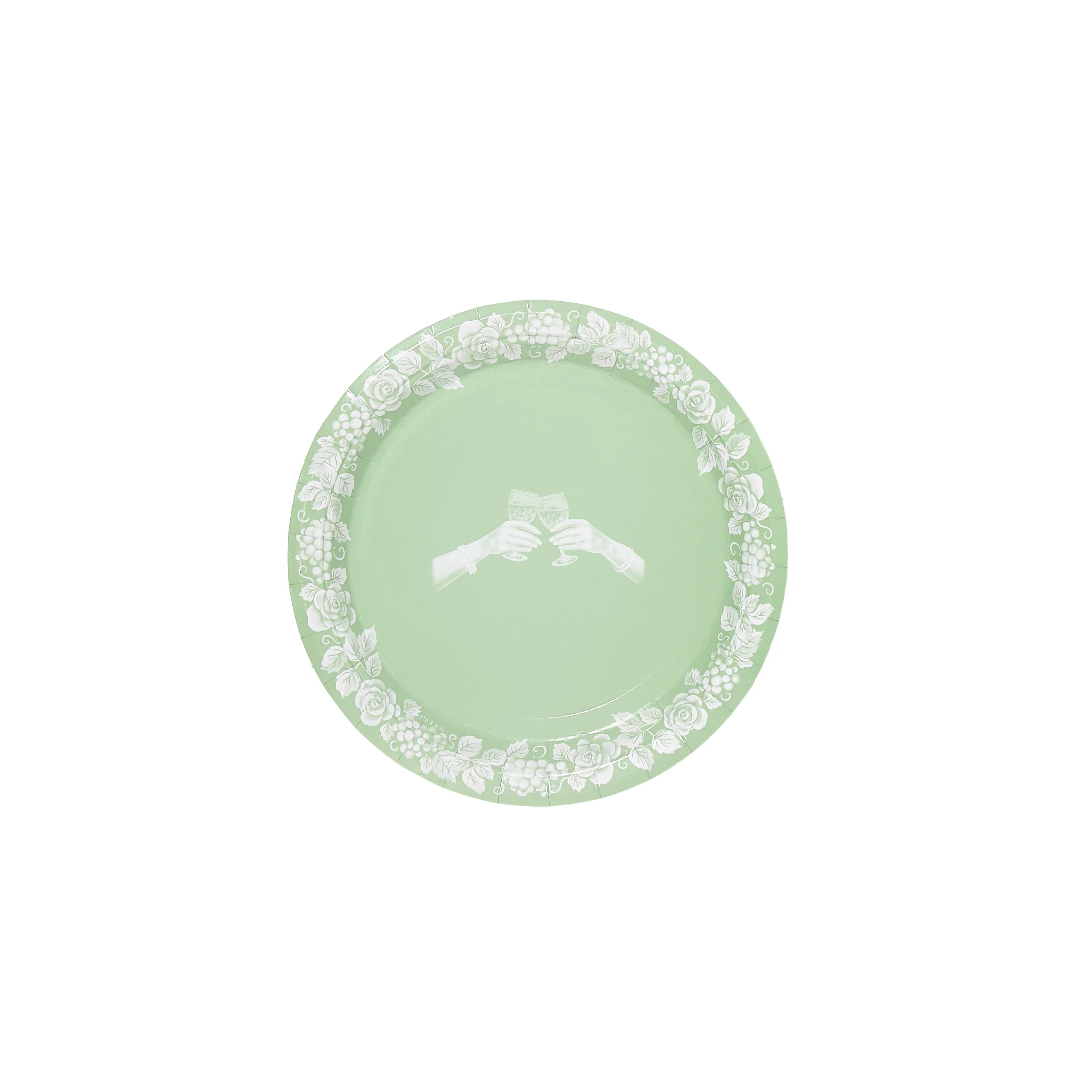 Mini Oset Babür-Winter's Curated Wines Mini Bread & Butter Mint Jasperware Paper Plate  - 50 pac... | Pavilion Paper