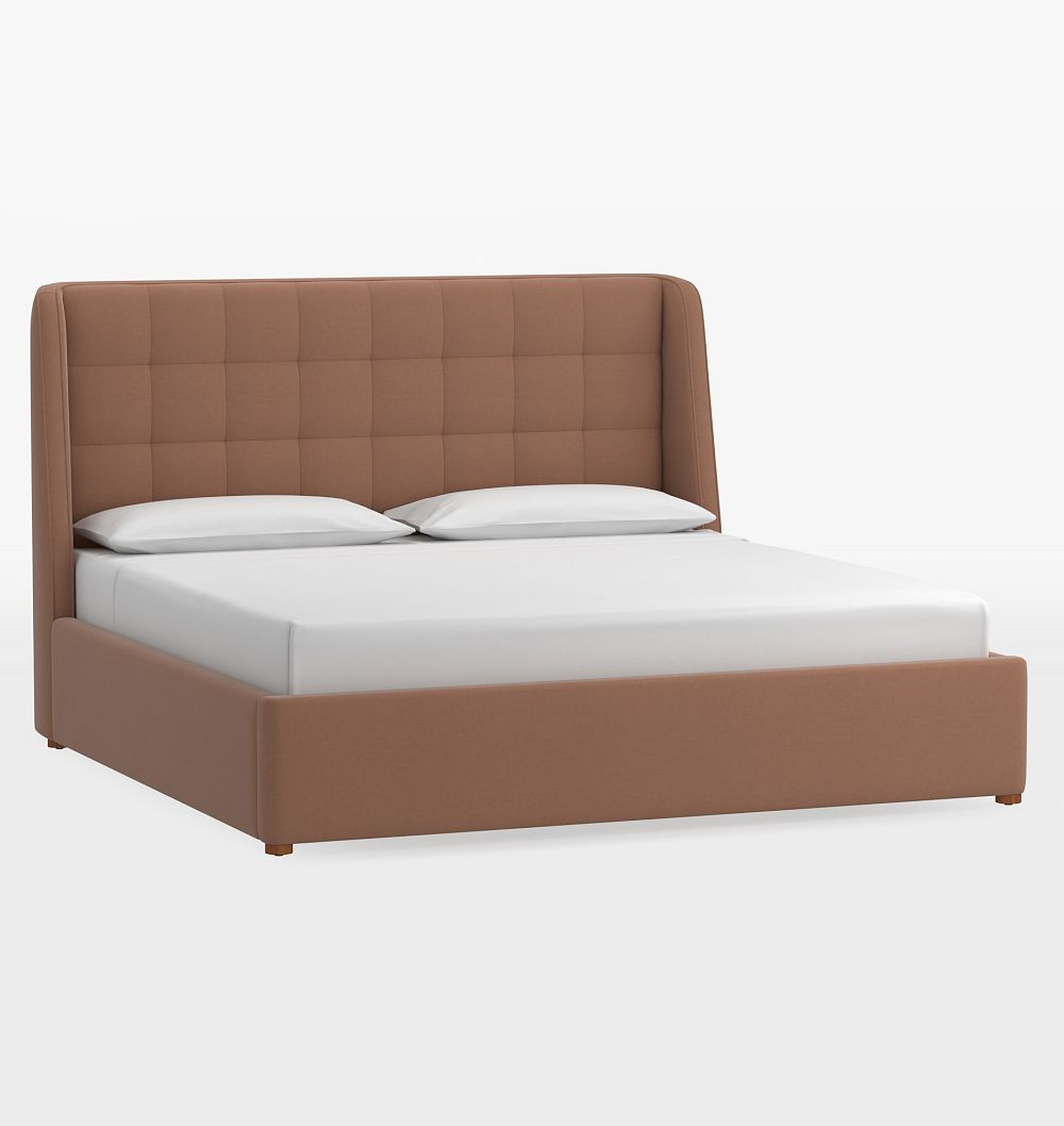 Kenton Upholstered Bed - King - Cannes Velvet Umber | Rejuvenation