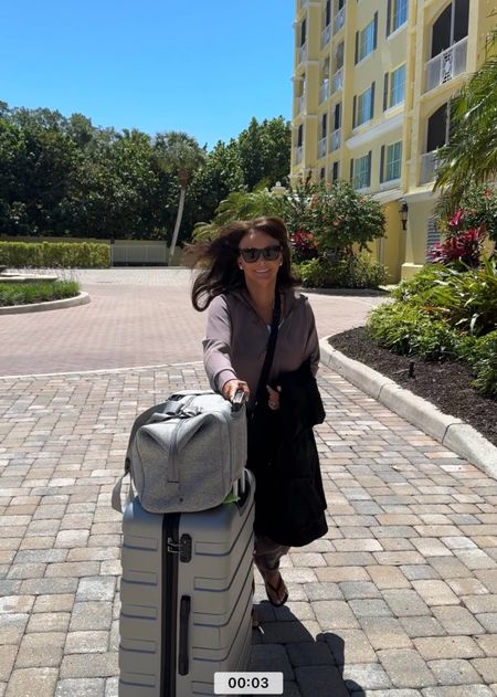 3 months in Florida and it’s time to fly back to Wisconsin. Sharing my travel favorites. 
kimbentley, travel outfit, travel accessories, Spanx, Chanel sunglasses, suitcase, carryon bag

#LTKSeasonal #LTKover40 #LTKtravel