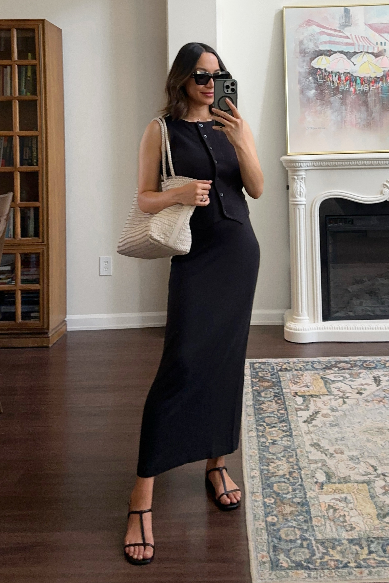 Madewell summer outfit 

Vest sized up to small, stretchy 
Dress - size up to small to be bump-friendly
Sandals tts - on sale 

#LTKBump #LTKSaleAlert