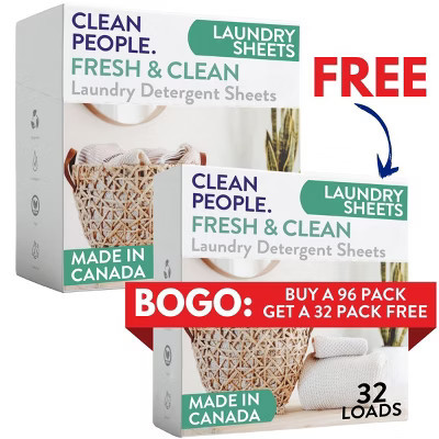 Clean People Laundry Detergent Sheets - Laundry Soap - Ultra Concentrated, Recyclable Packaging, Stain Fighting | Target