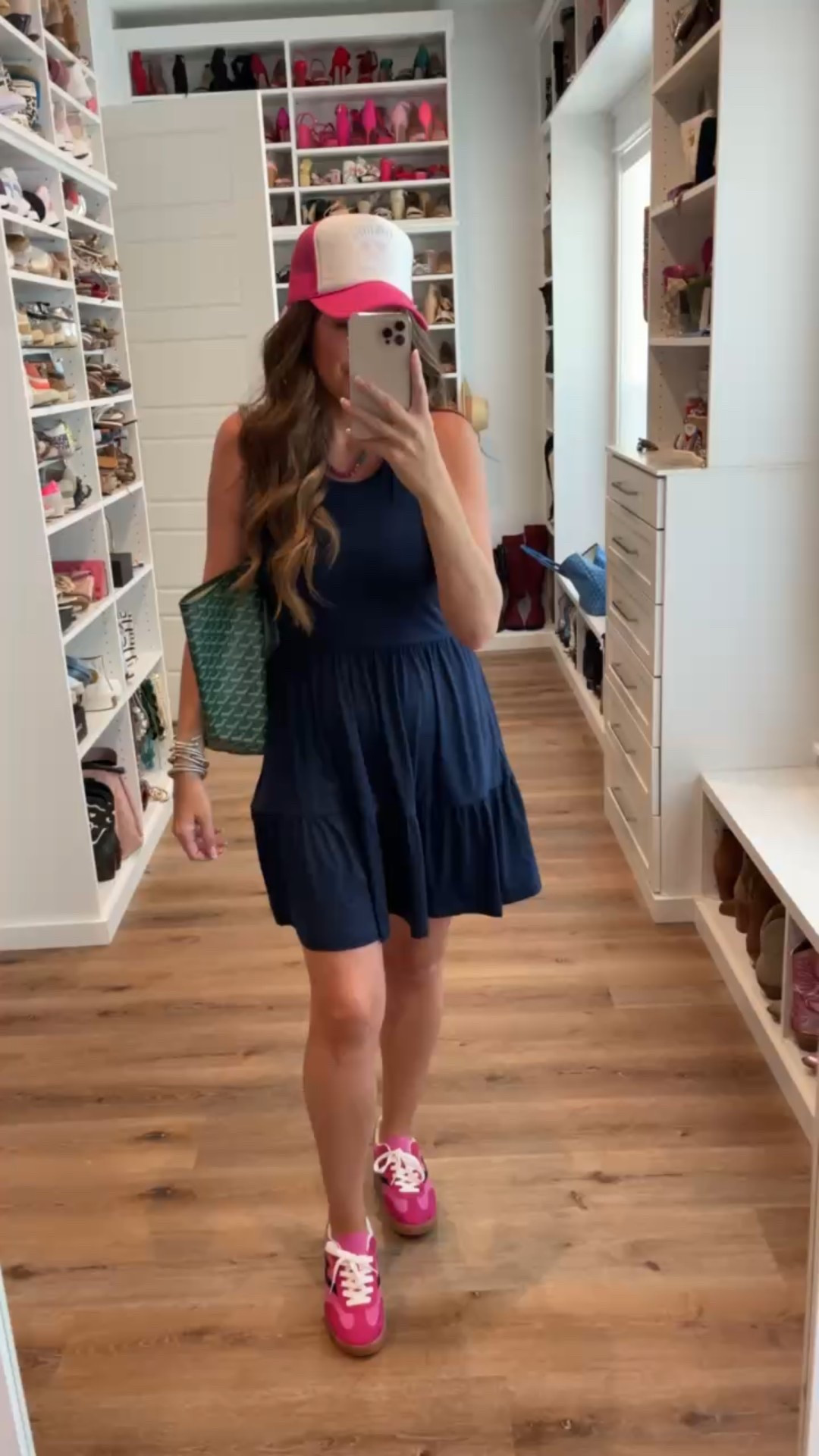 In a medium tiered dress, sneakers, necklace and accessories -fits tts.

#LTKFindsUnder50 #LTKSeasonal #LTKStyleTip