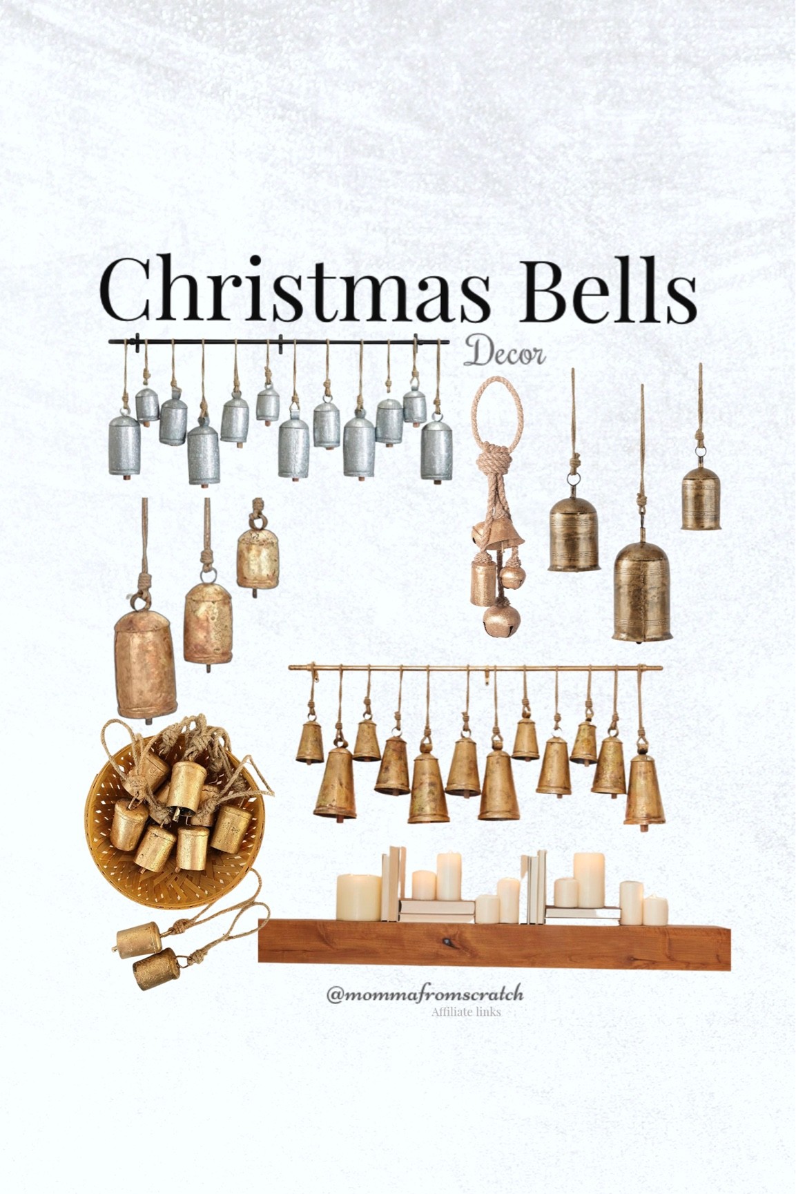 Christmas bells, gold bells, vintage bells, silver bells, cow bells, holiday bells, Christmas decor

#LTKHoliday #LTKhome #LTKsalealert