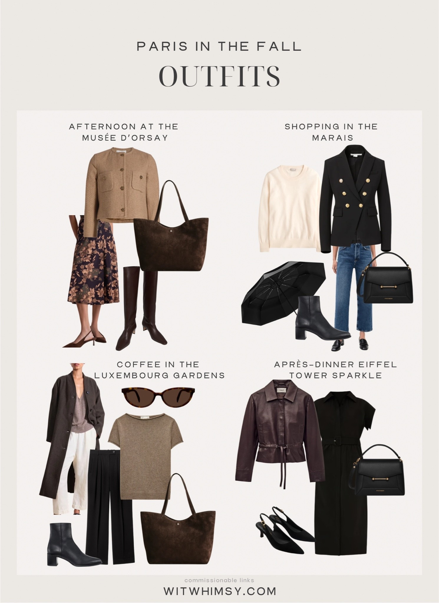 Paris in the fall outfit ideas

Cashmere tee
Leather jacket 
Day to night dress
Blazer 
Boots

#LTKSeasonal #LTKTravel