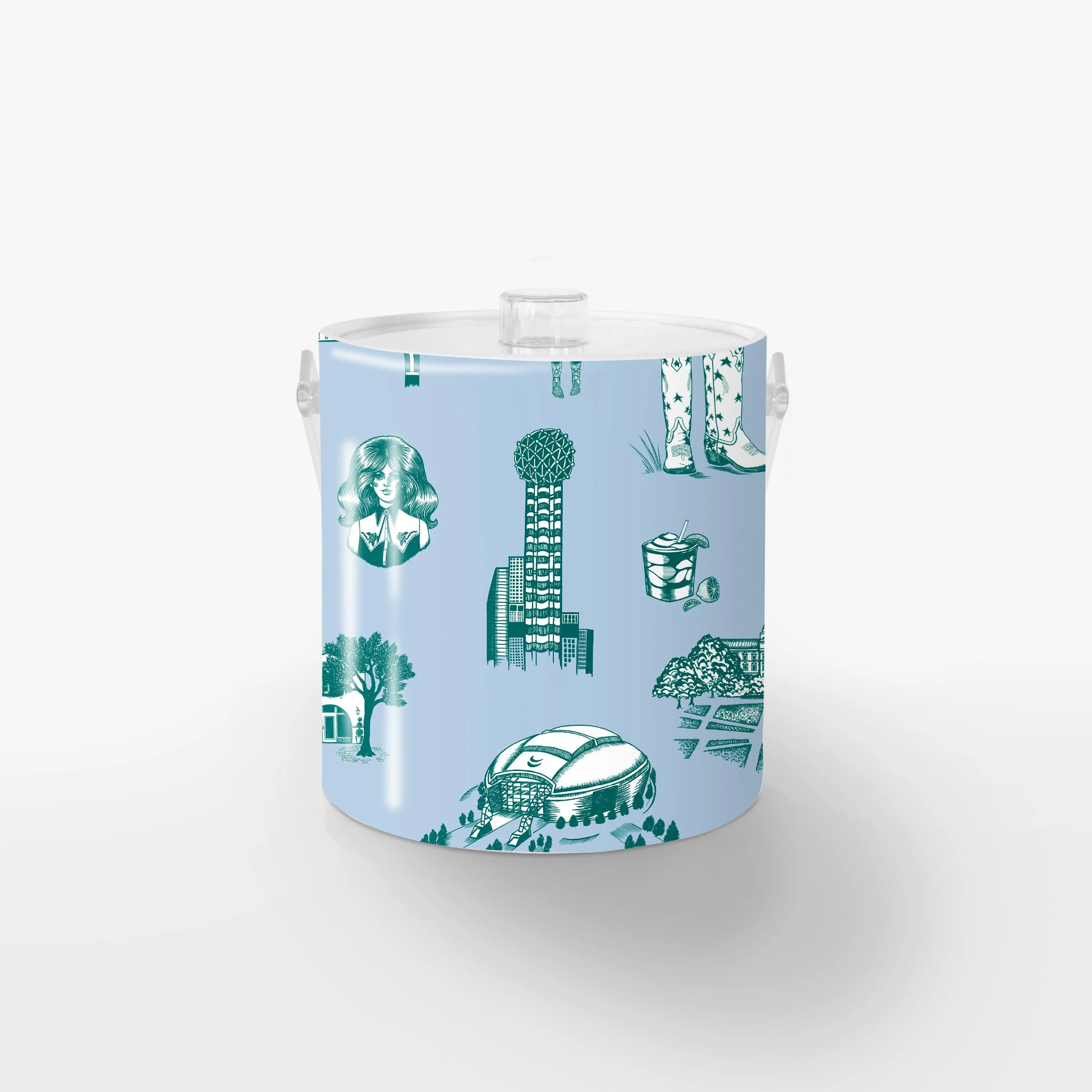 Dallas Toile Ice Bucket | Colorful Prints, Wallpaper, Pajamas, Home Decor, & More | Katie Kime Inc