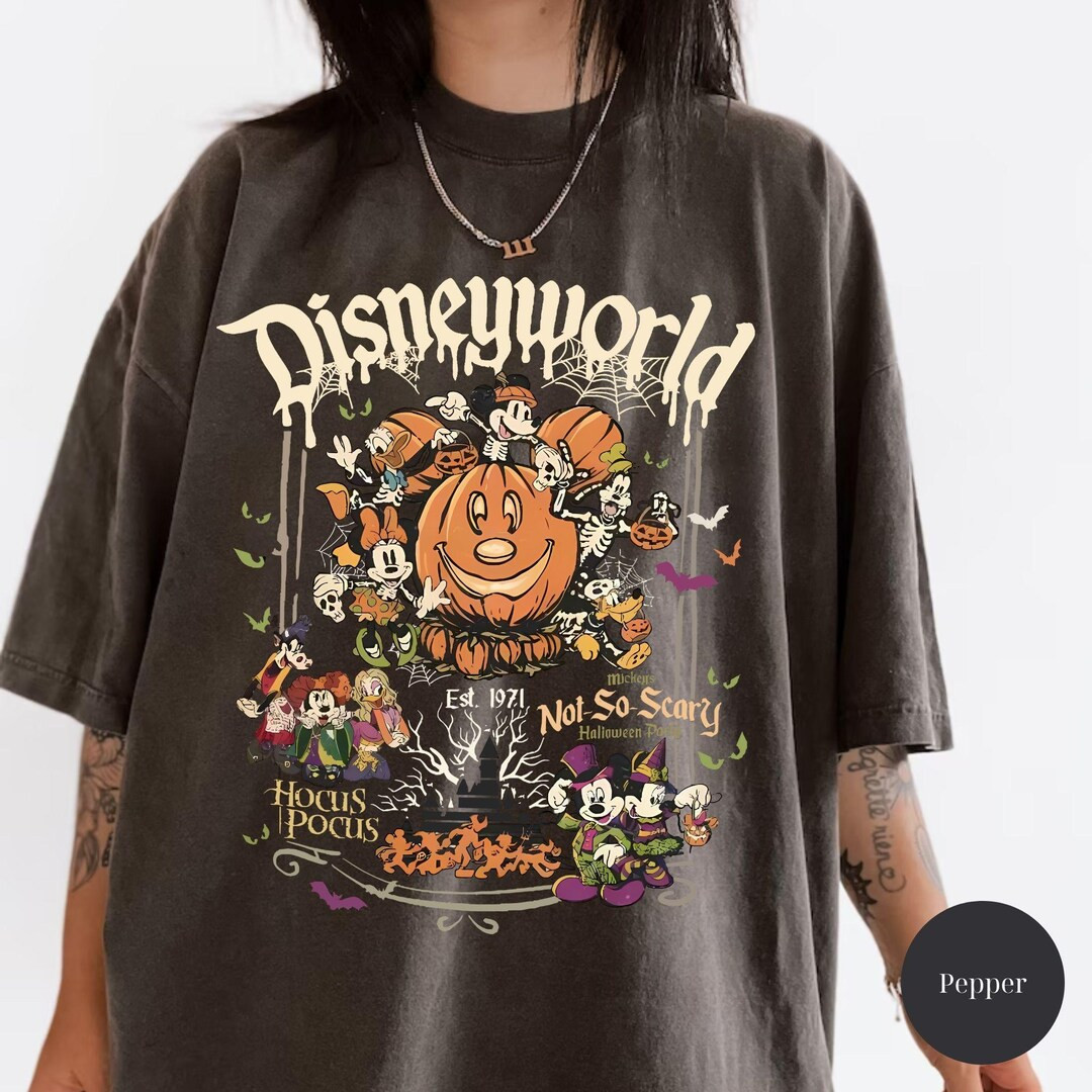 Vintage Disneyworld Comfort Colors Shirt: Mickey Ghost Halloween 1971 - Etsy | Etsy (US)