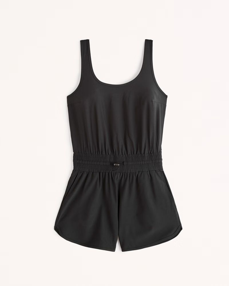 Abercrombie & Fitch Women's Traveler Romper in Black - Size XS | Abercrombie & Fitch (US)