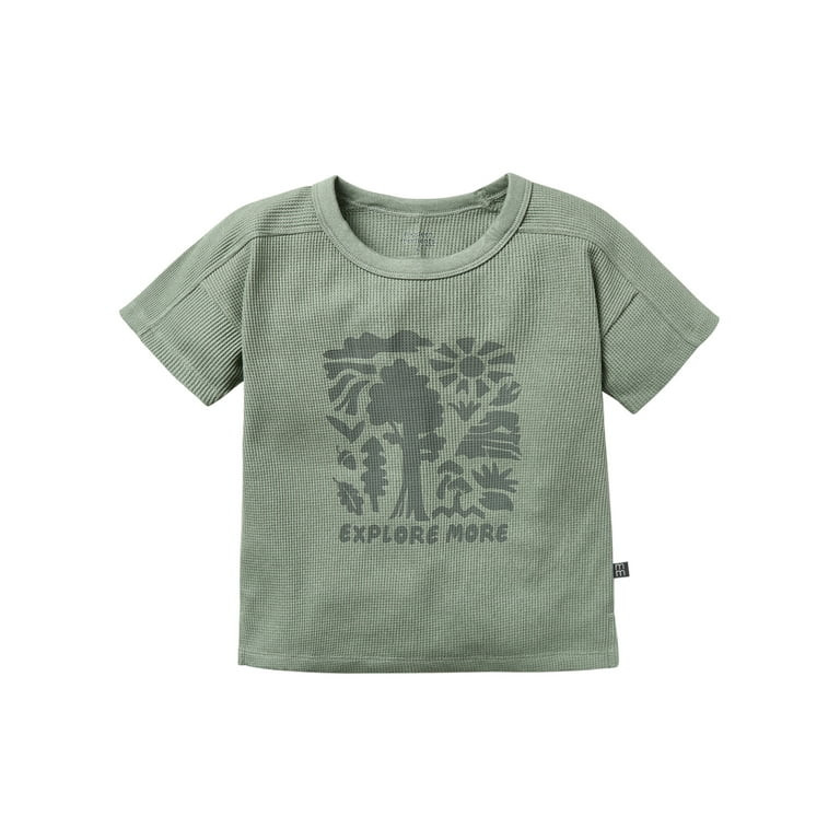 Modern Moments by Gerber Toddler Boy Organic Short Sleeve Oversized T-Shirt, Sizes 12M-5T - Walma... | Walmart (US)