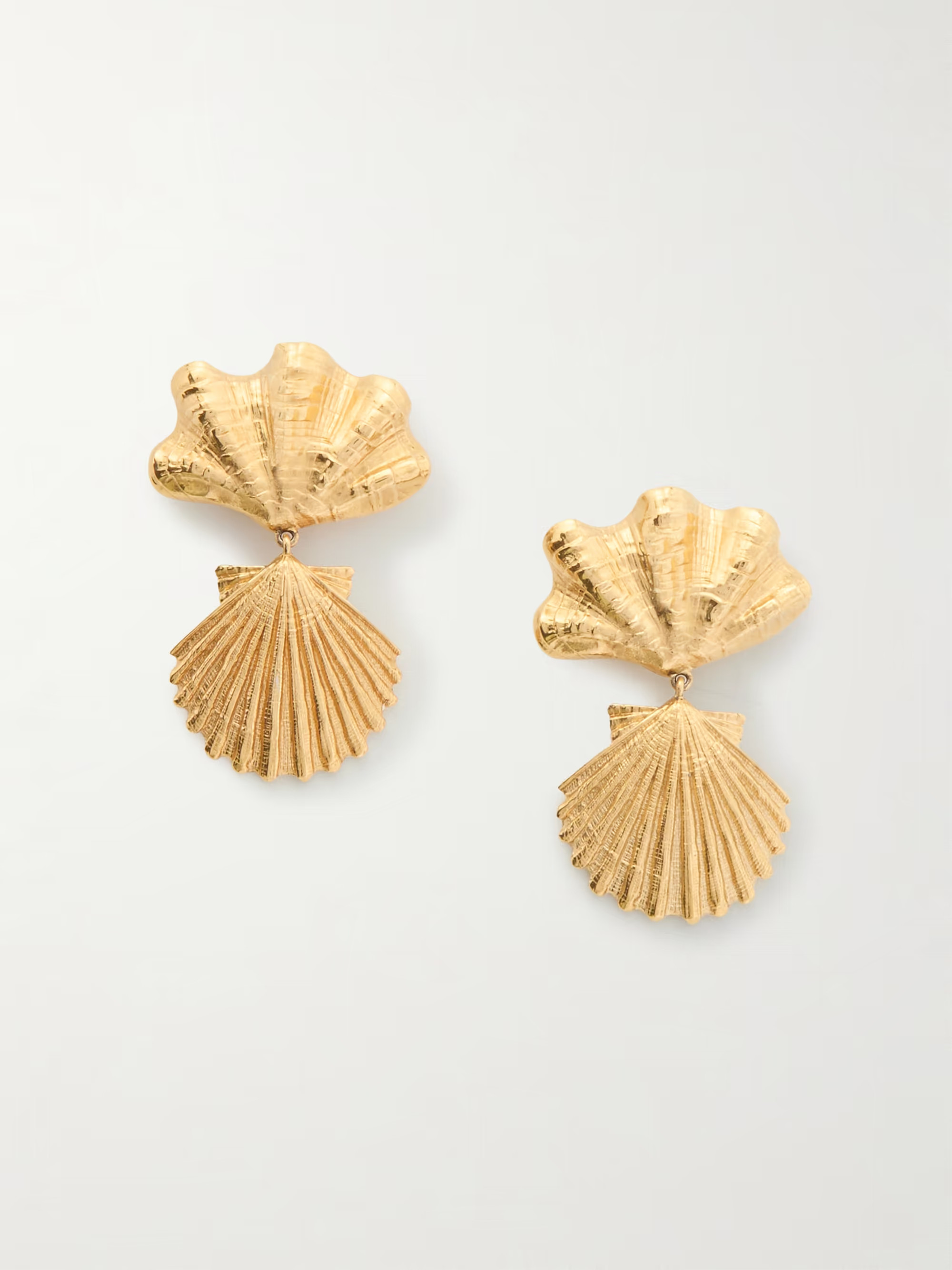 Shell gold-tone clip earrings | NET-A-PORTER (UK & EU)