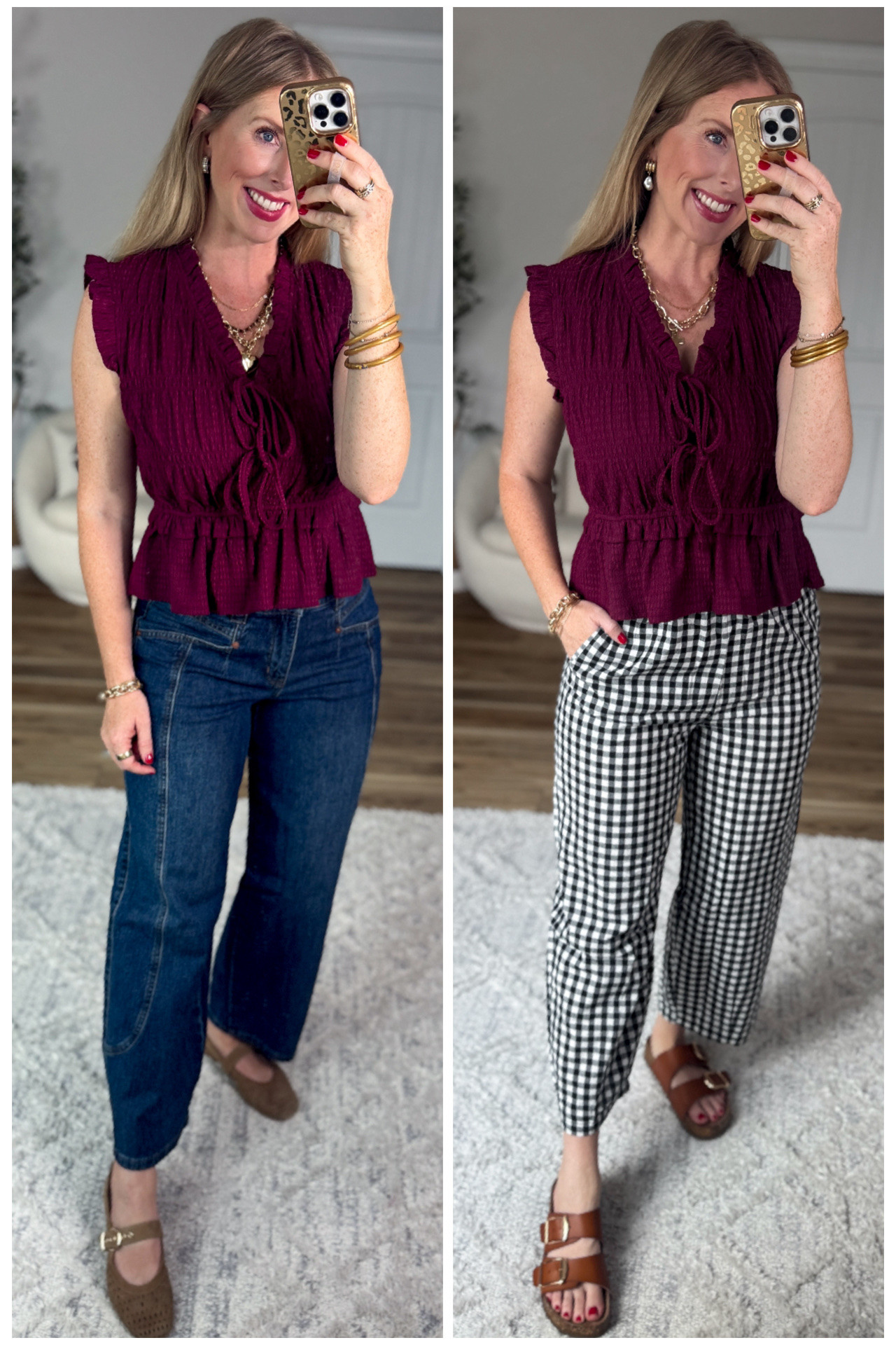 2 ways to style this time and tru top from Walmart!

#LTKootd