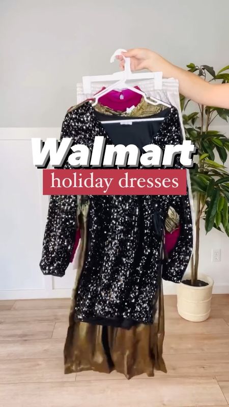 Walmart holiday dresses! I sized up one size to a medium to add length in the black sequin dress, every other dress and skirt I’m wearing a size small. 

#LTKHoliday #LTKunder50 #LTKSeasonal