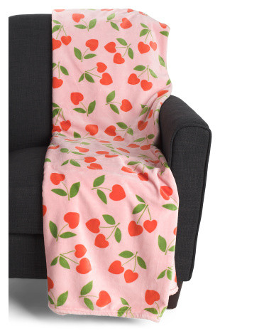 Cherry Heart Toss Throw | TJ Maxx