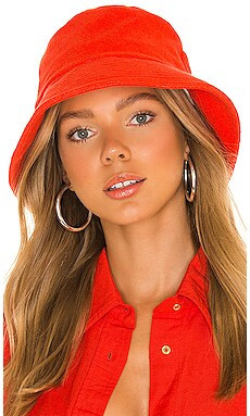 Lack of Color Wave Terry Bucket Hat in Cherry Red from Revolve.com | Revolve Clothing (Global)