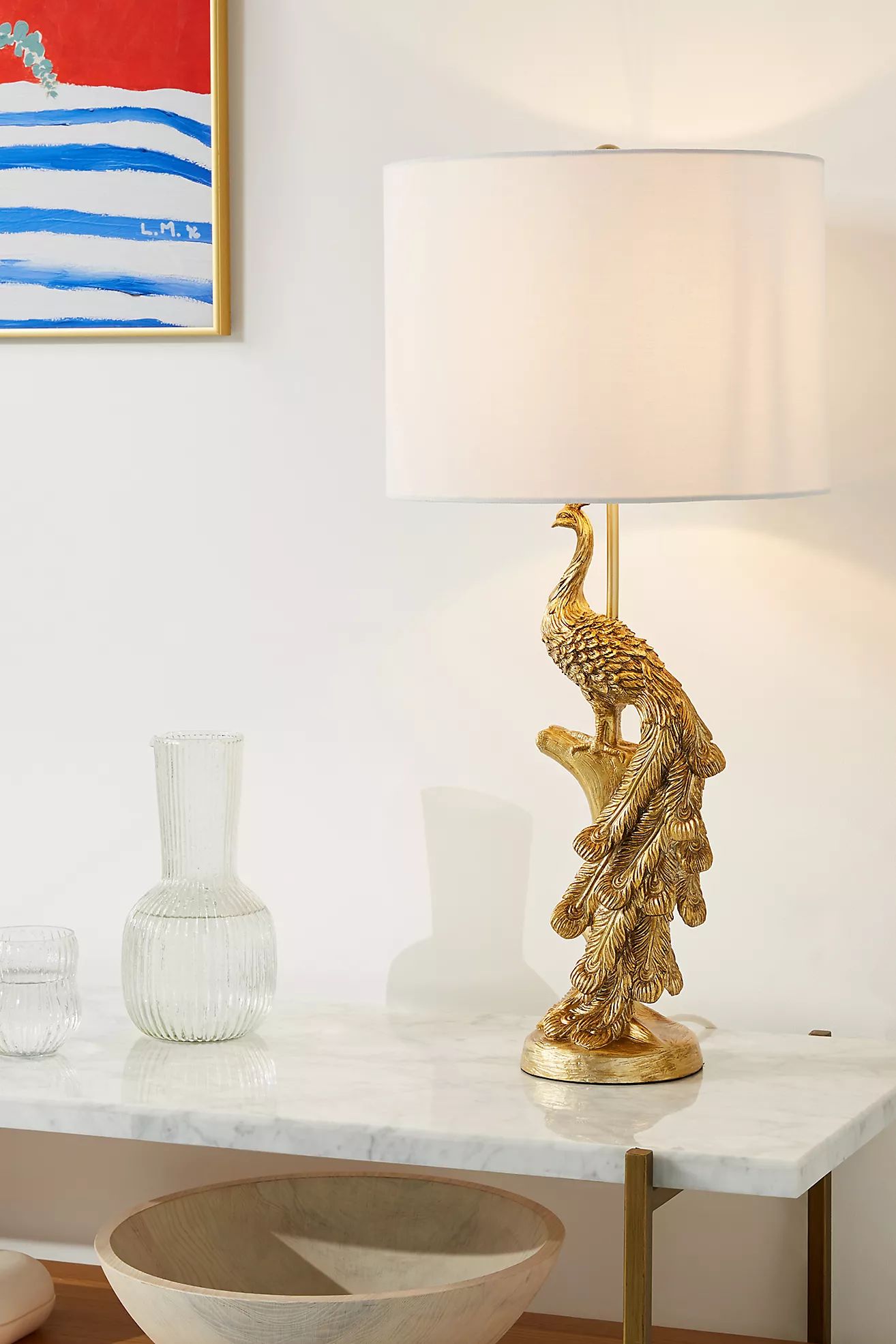 Pavo the Peacock Table Lamp | Anthropologie (US)