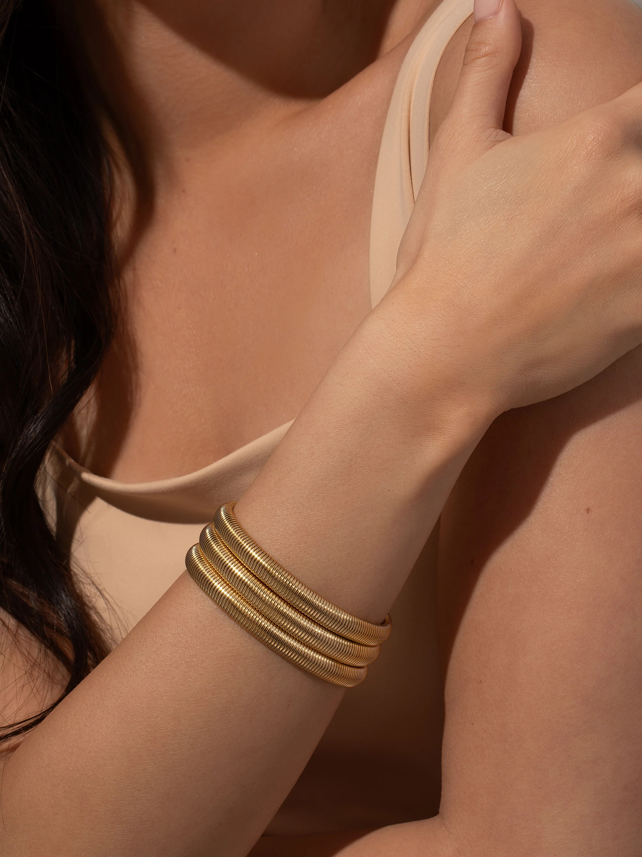 Gold Cleo Bracelet Set of 3 | Bracelet Stack | Uncommon James | Uncommon James