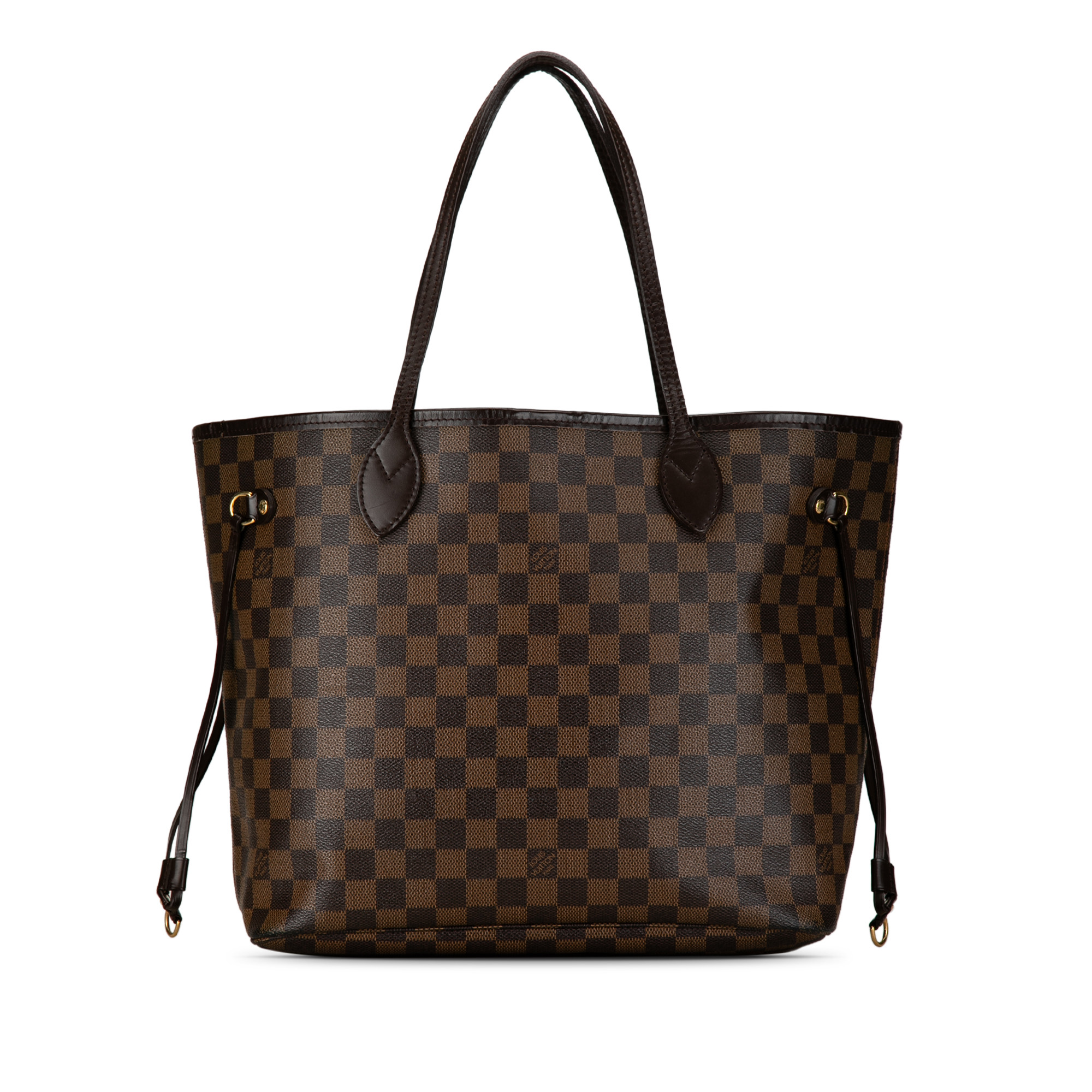 Pre-Owned Authenticated Louis Vuitton Damier Ebene Neverfull MM Canvas Brown Tote Bag Unisex (Goo... | Walmart (US)