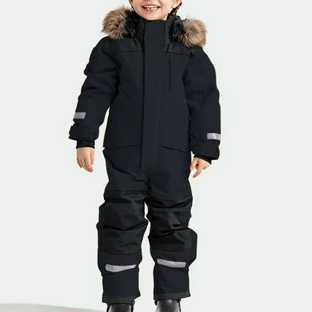 Hicidod Toddler Snow Suit Hooded Waterproof Windproof One Piece Ski Suits Winter Thicken Warm Jumpsuits Outdoor Jackets Coats | Walmart (US)