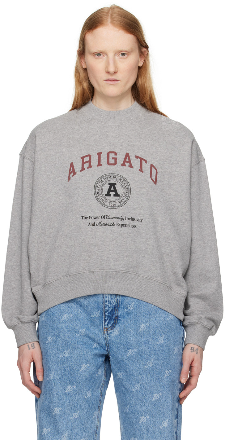 Axel Arigato Gray University Sweatshirt | SSENSE
