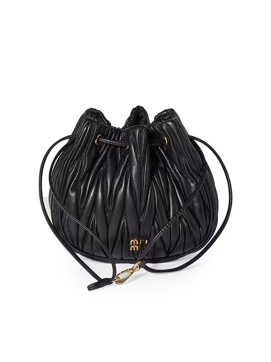 Women's Matelassé Nappa Leather Pouch - Black | Saks Fifth Avenue