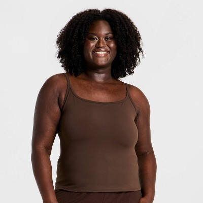 Women's Luxe Smooth Layering Tank Lingerie - Auden™ Dark Brown XXL | Target