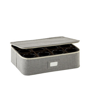 Cup/Mug Storage Case Brown Twill | The Container Store